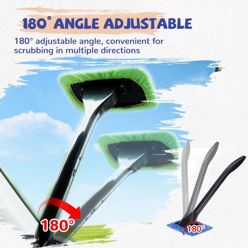 Ergonomic Handled Microfiber Car Window Cleaner
