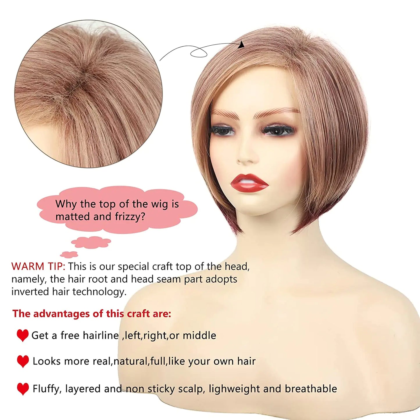 Pixie Cut Blond Wig