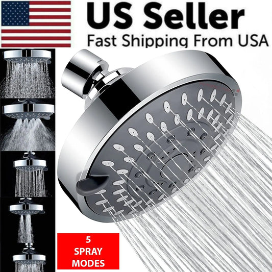 High-Pressure Adjustable Handheld Shower Head with Top Spray