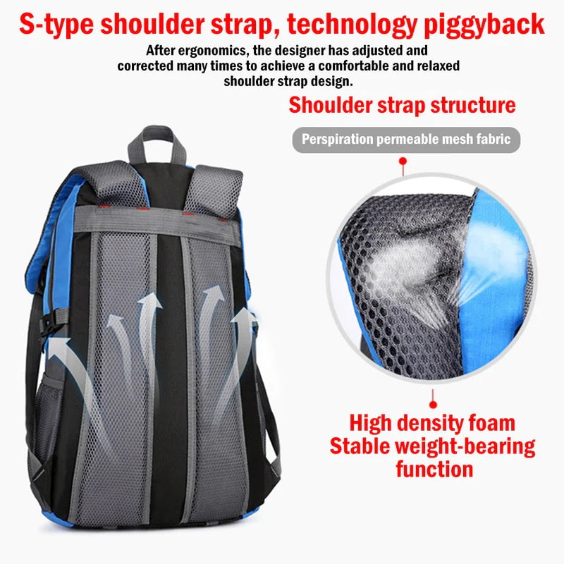 40L Men & Women Travel Backpack Rucksack - Camping, Laptop, Hiking, School Book Bag - USA