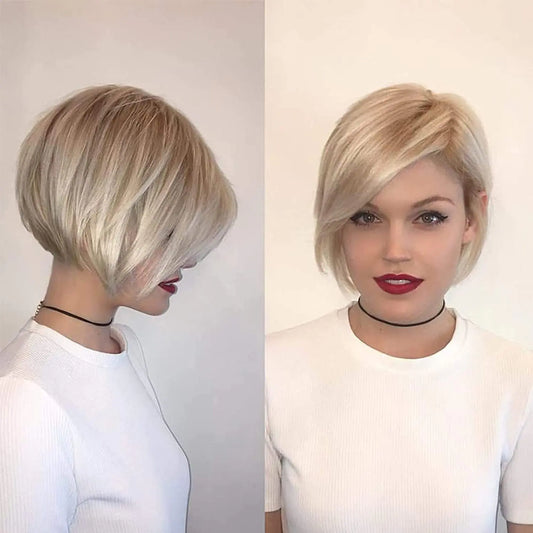 Pixie Cut Blond Wig